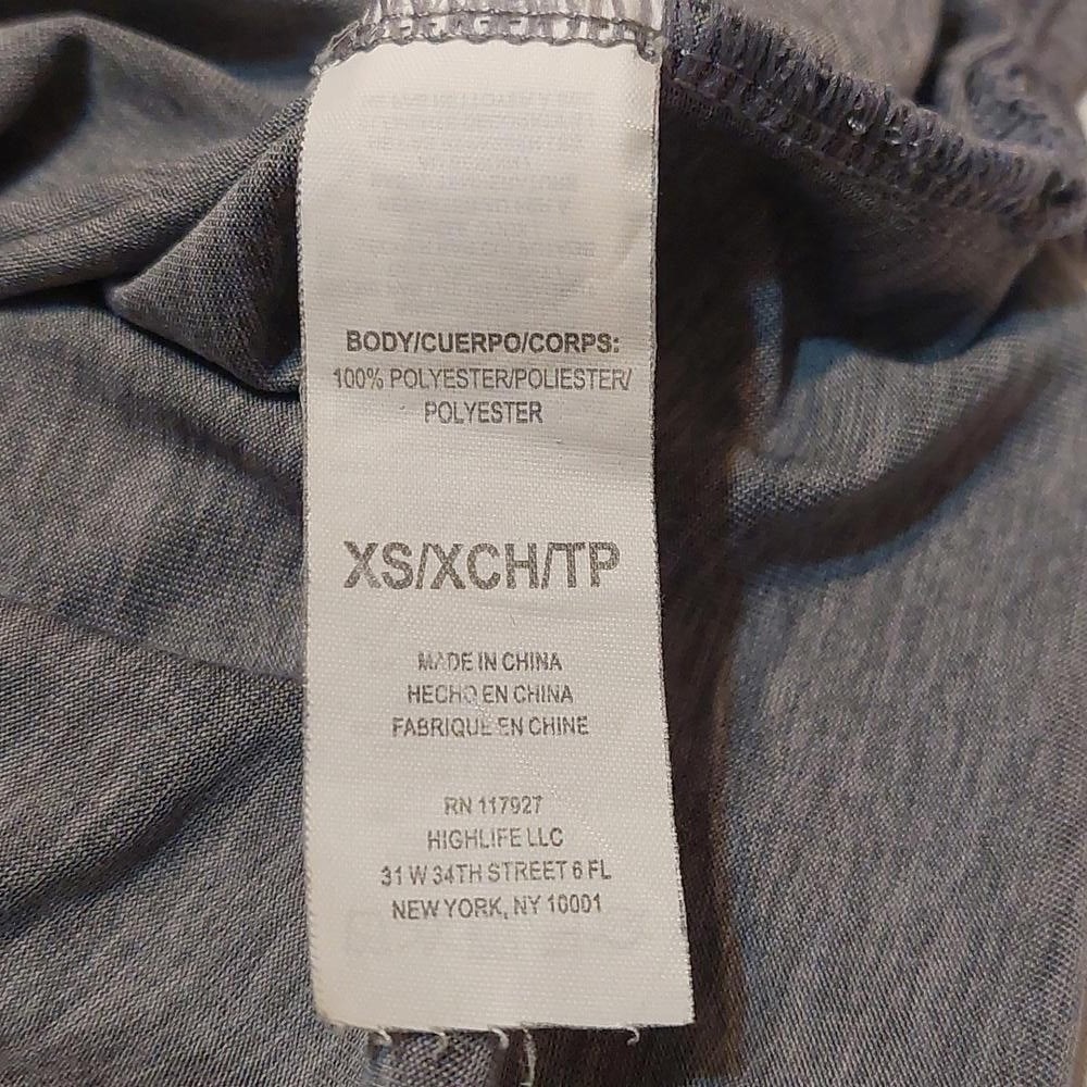 Reebok Womens Gray Heathered Logo Short Sleeve Activewear Top Size‎ XS - Picture 4 of 4